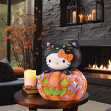 Hello Kitty Jack-O'-Lantern by Jim Shore 14.7" Glow-in-the-Dark Halloween Statue