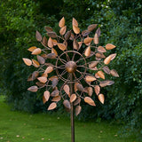 Stylecraft 83" H Leaf Wind Spinner, Three-Prong Stake Anchors Wind Spinner