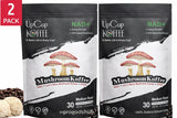 UpCup Koffee 2 Pack Functional Mushroom Coffee - 60 Servings Lion’s Mane NAD+ Shilajit