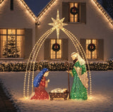 Member’s Mark 7' Pre-Lit Nativity Scene with 343 LED Lights, Chasing & Twinkle Effects