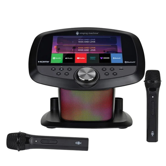 Singing Machine Ultimate Karaoke Party System with Vocal Removal & Charging Mics