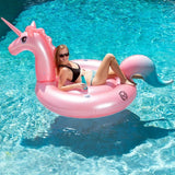 HO Sports Pool Float 2-Pack – Inflatable Unicorn or Watermelon Lounger & Tanner