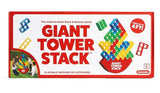 Giant Tower Stack Stacking Game, Up to 4 ft., Rocking Balance Base & Case