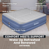 Bestway Tritech 22" King Air Mattress with Built-In Pump & Antimicrobial Coat