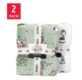 Peanuts Halloween Snoopy Pumpkin Fleece Blanket Set, Plush Cozy Couch Throw 2Pack