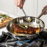 T-fal Pro Tri-Ply Stainless Steel Frypan Set of 3, 8", 10" & 12" Cookware Set