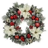 30" CGH Pre-Lit Artificial Christmas Wreath with 50 LED Lights and Timer