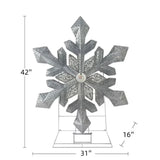 Member’s Mark 42" Pre-Lit Crystal Iced Snowflake with 192 Color-Changing LED Lights