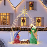 Member’s Mark 7' Pre-Lit Nativity Scene with 343 LED Lights, Chasing & Twinkle Effects