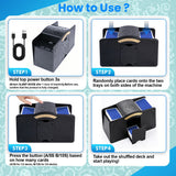 Automatic Card Shuffler for 1–4 Decks, USB Rechargeable Card Dealer Machine