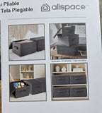 Allspace Collapsible Fabric Storage Organizer, 3 Pack