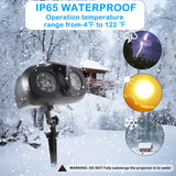 Christmas Snowflake Projector LED Moving Snowfall Laser Light Party Strobe Lamp