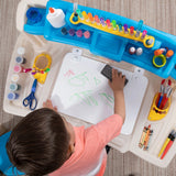 Step2 Deluxe Art Master Desk Plastic Kids Activity Center and Table