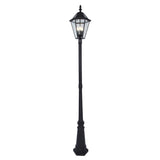 Lutec Outdoor LED Solar Post Light, Backyard Lamp, Black Yard Light