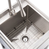 TRINITY Freestanding Stainless Steel Utility Sink 16-Gauge Single Bowl