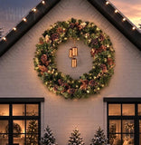 Member’s Mark 48" Oversized Pre-Lit Christmas Wreath with Gold Bells, 140 LED Lights & Timer