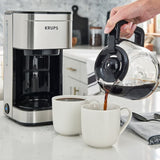 KRUPS Simply Brew 10-Cup Drip Coffee Maker with Glass Carafe and Reusable Filter