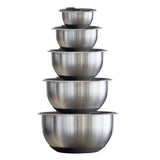 Tramontina 10-Piece Stainless Steel Mixing Bowl Set with Lids & Non-Slip Bases