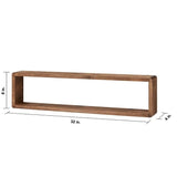 TRINITY 2 Pack 32"W x 4"D x 8"H Stackable Floating Box Knotty Alder Wood Shelves