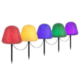 Mr. Christmas 8" Sugared Gumdrop LED Pathway Lights with Timer, Set of 5