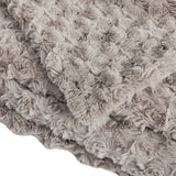 Casual Living Laine Faux-Fur Throw, 50" x 70" Plush Faux Rabbit Fur Face Blanket
