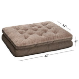 Kirkland Signature Pillow-Top Gusseted Dog Bed – 42" × 32" Supports Dogs up to 75 lb.
