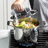 All-Clad Simply Strain 8 qt. Stainless Steel Multipot with Locking Straining Lid