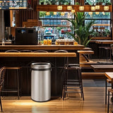 Simpli-Magic 80L 21 Gal Stainless Steel Trash Can, Open Top Commercial Waste Bin