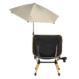 Bumboo Packable Bamboo Camping Chair with Adjustable Sun Shade, Cooler Bag & Cup Holder