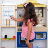 KidKraft 2-in-1 Open & Cook Folding Wooden Play Kitchen, Kids Café Smoothie Bar