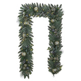 9' CGH Pre-Lit Artificial Christmas Garland with 90 Twinkle Warm White LED Light