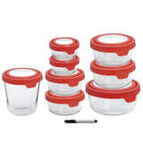 Anchor Hocking TrueSeal 16-Piece Glass Food Storage Container Set
