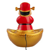 9.1" God of Wealth LED Rotating Ball Indoor Water Fountain, New Year Lucky Decor