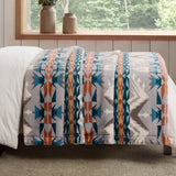 Pendleton Faux Fur Luxe Blanket 700 GSM Heavyweight Ultra-Soft Printed Polyester