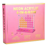 Acrylic 4-in-a-Row Strategy Game, Clear Frame, 42 Discs & Storage Base, 2 Player