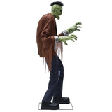 7.5 Ft Animated Monster Halloween Animatronic Prop with LCD Eyes, Sound & Motion Activation