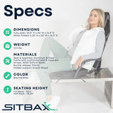 SitBax Padded Bleacher Seat with 360° Swivel, Reclining Backrest, Head Pillow & Backpack Straps – Portable Stadium Chair for Bleachers, Sports Events & Outdoor Seating