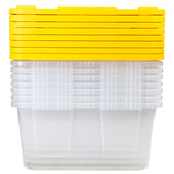 GreenMade 27-Gallon Clear Heavy-Duty Storage Bins with Lockable Lids, 8-Pack