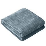 Monte & Jardin Jacquard Velvet Throw, 60" × 70", Braided Pattern 500 GSM Blanket