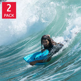 Hurley Phantom 42.5" Bodyboard 2-Pack with Premium Swivel Coil Leashes – High Density EPS Core