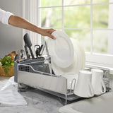 KitchenAid Full Size Stainless Steel Dish Rack with Removable Flatware Caddy