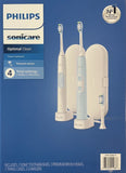 Philips Sonicare Optimal Clean Rechargeable Electric Toothbrush, 2-pack