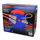 Prime 2-pack 50ft Extension Cord  Plus One 2ft Triple Tap Adapter