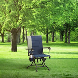 Timber Ridge High Back Glider Chair – Folding Outdoor Glider Camping Chair with Lumbar Support, Smooth Sway Motion, Cup Holder & Steel Frame, 300 lb Capacity