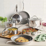 Anolon EverLast 11-Piece Ceramic Nonstick Cookware Set – Clad Stainless Steel