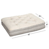Kirkland Signature Pillow-Top Gusseted Dog Bed – 42" × 32" Supports Dogs up to 75 lb.