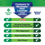 Member’s Mark Nicotine Mini Lozenges 4 mg, Mint Flavor, 216 Count – Stop Smoking Aid
