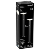 Artika Urbia 24.8" H Solar LED Bollard Lights with Motion Sensor, 300 lm, 2-Pack