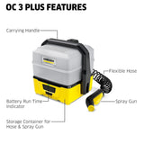 Karcher OC 3 Plus Portable Pressure Washer Cleaner, 7L Water Tank Battery 72PSI