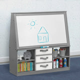 Delta Children At-home Artist Center Double-sided Easel with Bins and Shelves